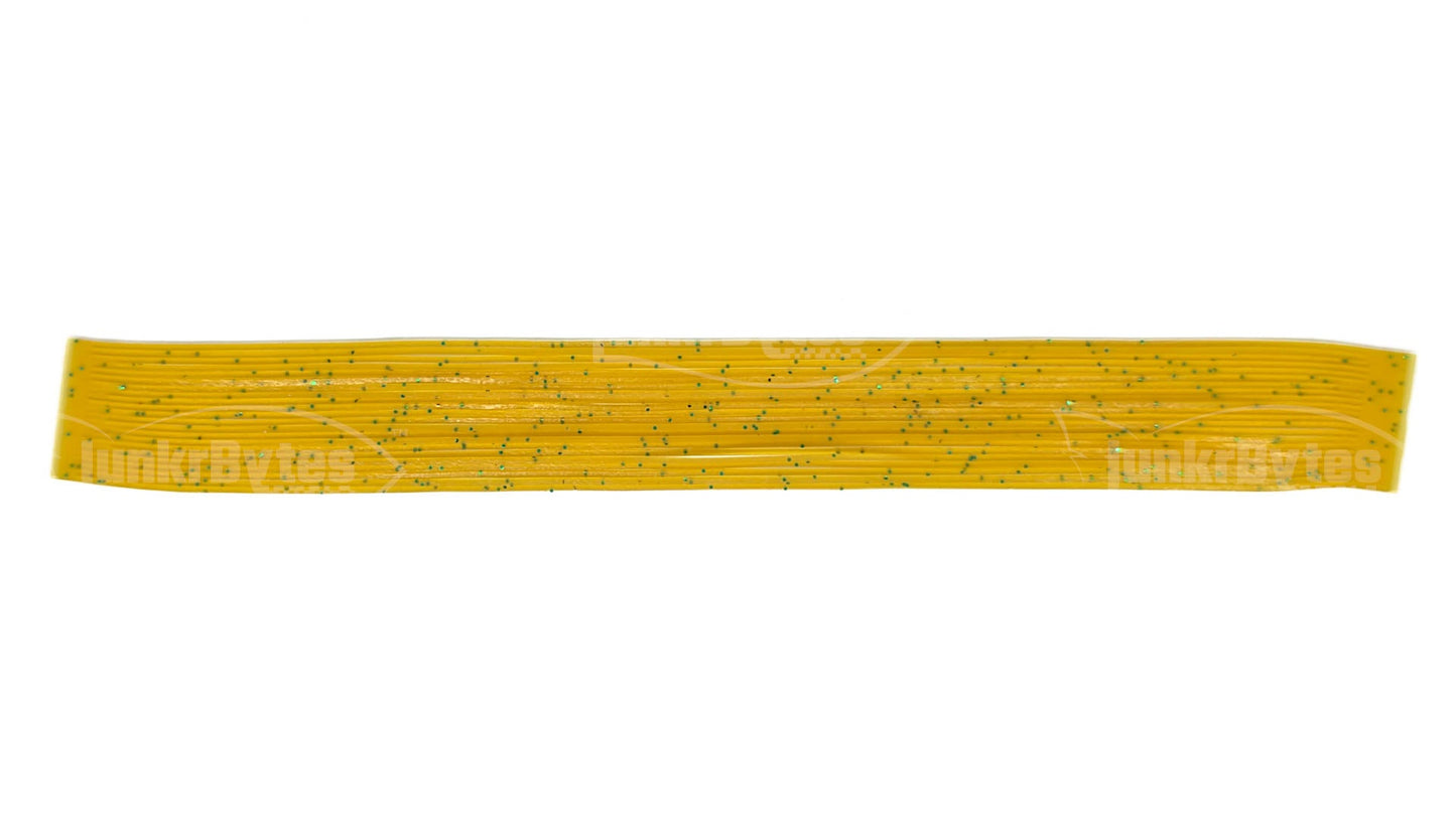 Gold /Red & Green Flake Silicone Skirt Tab with Flake – Crawfish Pattern for Bass (8801-299) Component Silicone Skirt Tab (8801-299)