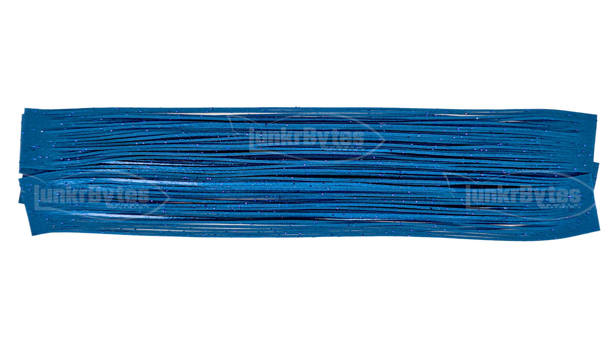 Deep Navy / Blue Interference with Purple Flake Silicone Skirt Tab – Bluegill Pattern for Bass (8801-X004)