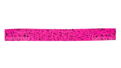Fluorescent Red Black Dots Silicone Skirt Tab – Crawfish Pattern for Bass (8802-544) Component Silicone Skirt Tab (8802-544)