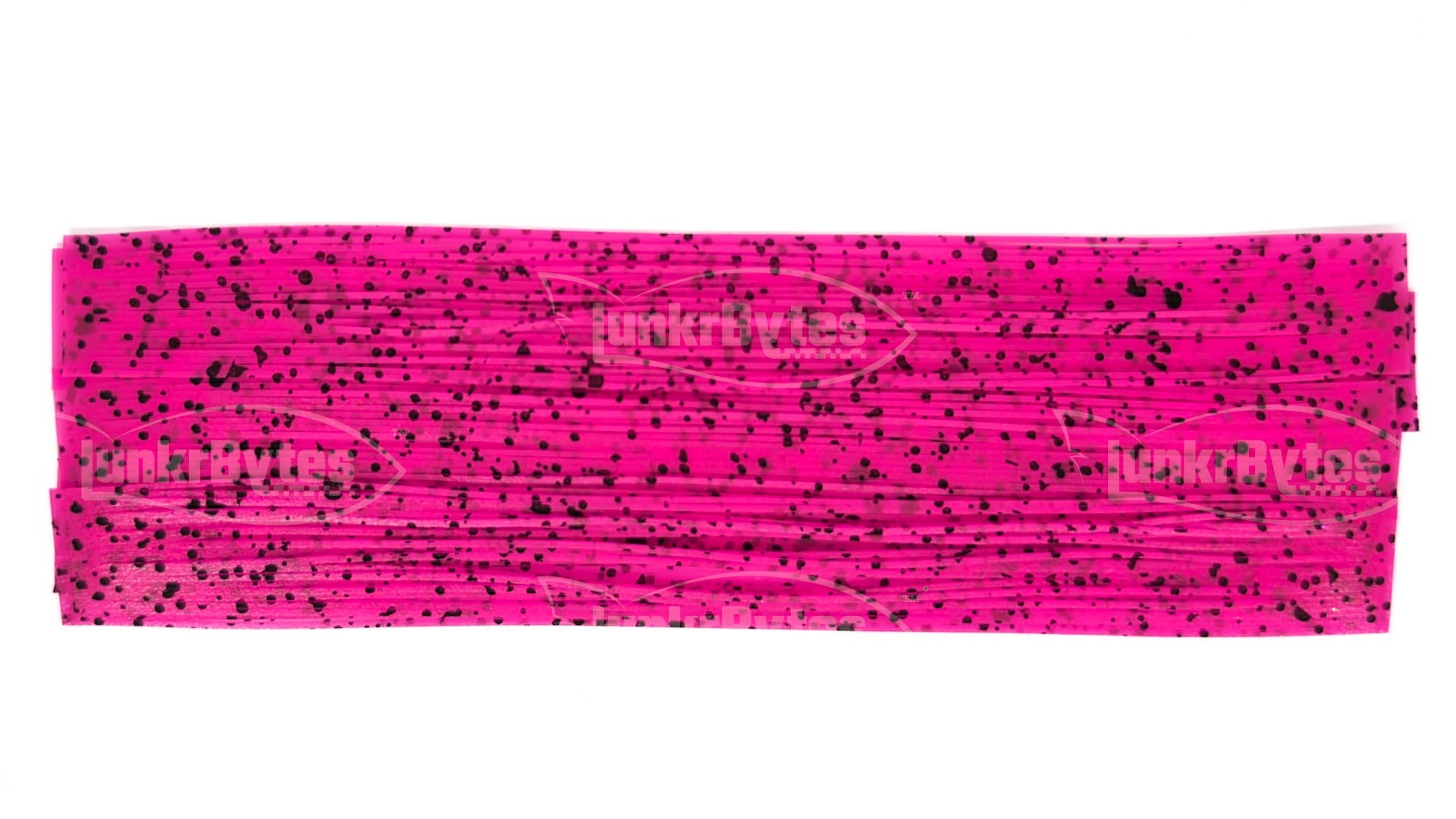 Fluorescent Red Black Dots Silicone Skirt Tab – Crawfish Pattern for Bass (8802-544) Component Silicone Skirt Tab (8802-544)