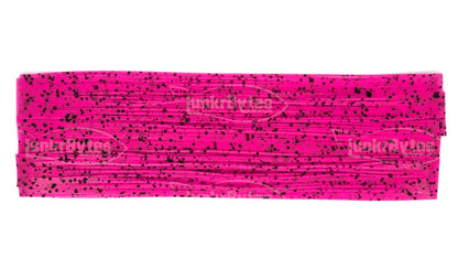 Fluorescent Red Black Dots Silicone Skirt Tab – Crawfish Pattern for Bass (8802-544) Component Silicone Skirt Tab (8802-544)