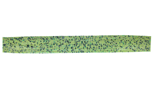 Watermelon Candy With Black Dots Silicone Skirt Tab with Purple/Green Flake – Bluegill Pattern for Bass (8802-555)