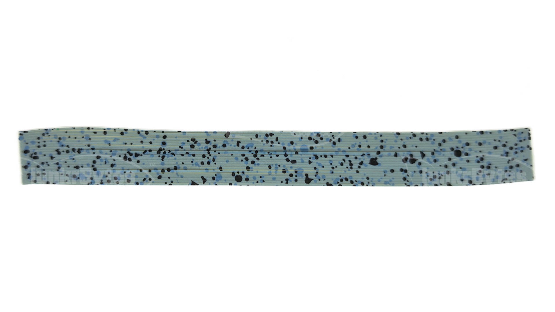 Watermelon / Blue Interference Black Dots Silicone Skirt Tab with Interference – Bluegill Pattern for Bass (8802-558) Component Silicone Skirt Tab (8802-558)