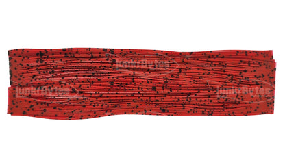 Hot Red Black Dots Silicone Skirt Tab – Crawfish Pattern for Bass (8802-560) Component Silicone Skirt Tab (8802-560)
