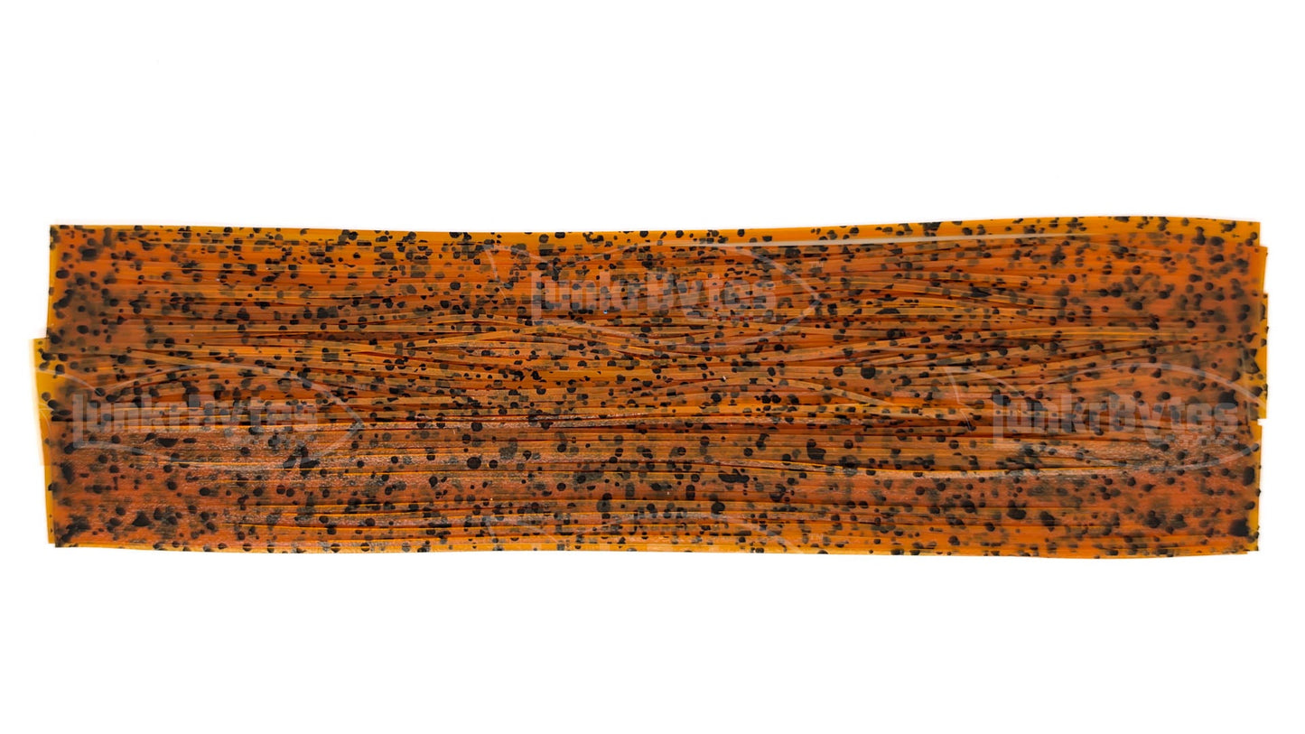 Clear Orange Black Dots Silicone Skirt Tab – Crawfish Pattern for Bass (8802-562) Component Silicone Skirt Tab (8802-562)