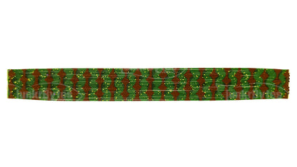 Dark Olive / Root Beer Brown Barbed Wire with Gold Flake Silicone Skirt Tab, Crawfish Pattern for Bass (8806-X002)