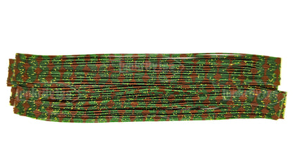 Dark Olive / Root Beer Brown Barbed Wire with Gold Flake Silicone Skirt Tab, Crawfish Pattern for Bass (8806-X002)