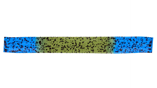 Pumpkin Center / Blue Tips Speckled Fire Tip Silicone Skirt Tab, Bluegill Pattern for Bass (8807-088-X001)