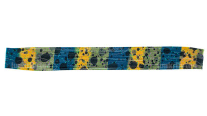 Deep Blue / Avocado / Green Pumpkin Black Polka Dots with Green Flake Silicone Skirt Tab, Bluegill Pattern for Bass (8817-235-X002)