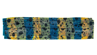 Deep Blue / Avocado / Green Pumpkin Black Polka Dots with Green Flake Silicone Skirt Tab, Bluegill Pattern for Bass (8817-235-X002)