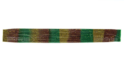 Dark Olive / Root Beer / Copper Brown with Black & Gold Flake Silicone Skirt Tab, Crawfish Pattern for Bass (8817-X003)