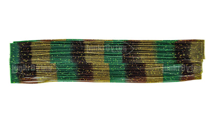 Dark Olive / Root Beer / Copper Brown with Black & Gold Flake Silicone Skirt Tab, Crawfish Pattern for Bass (8817-X003)