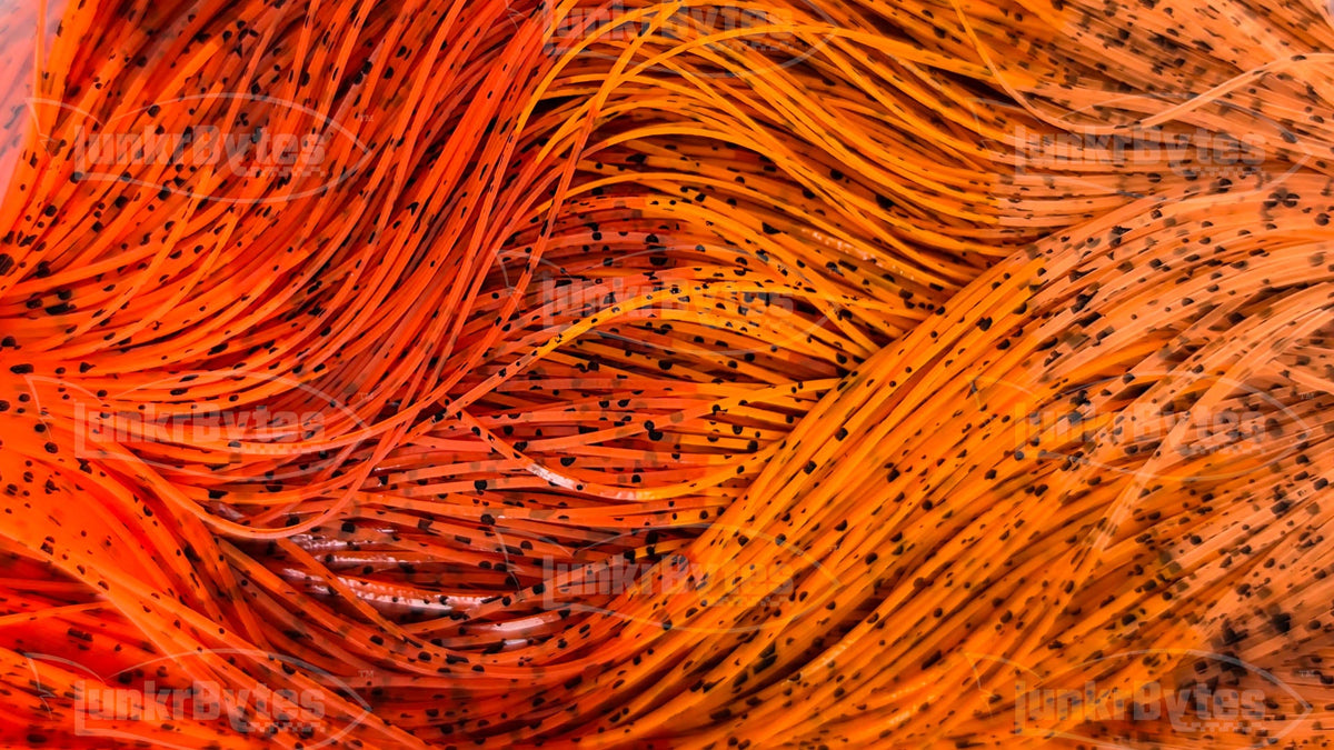 Multi-Colored Orange Nature's Edge with Black Flake Silicone Skirt Tab – Crawfish Pattern for Bass (8817-X006)