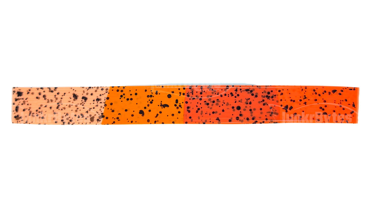 Multi-Colored Orange Nature's Edge with Black Flake Silicone Skirt Tab – Crawfish Pattern for Bass (8817-X006)