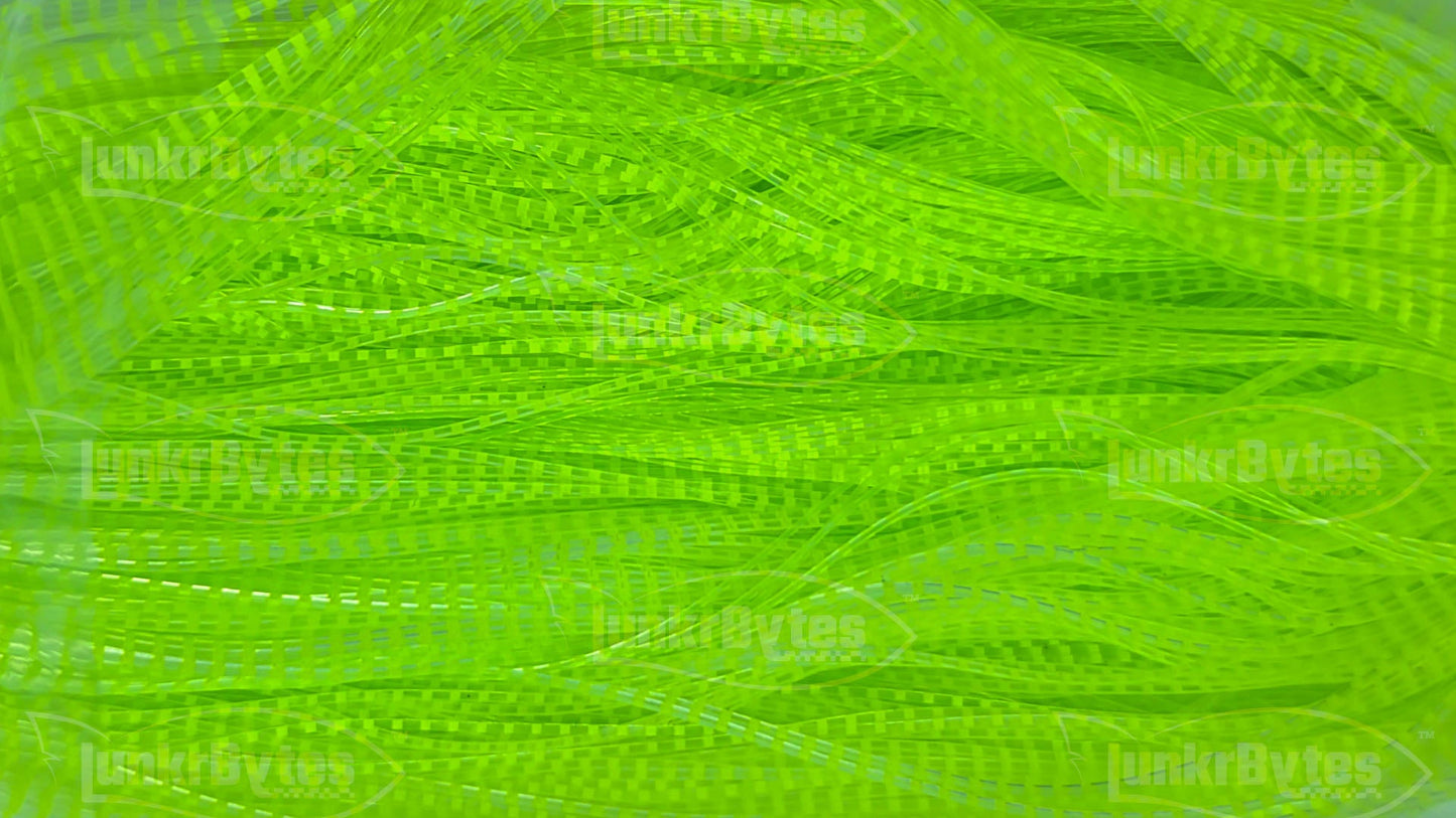 Clear / Chartreuse Stripe Silicone Skirt Tab (8818-250)