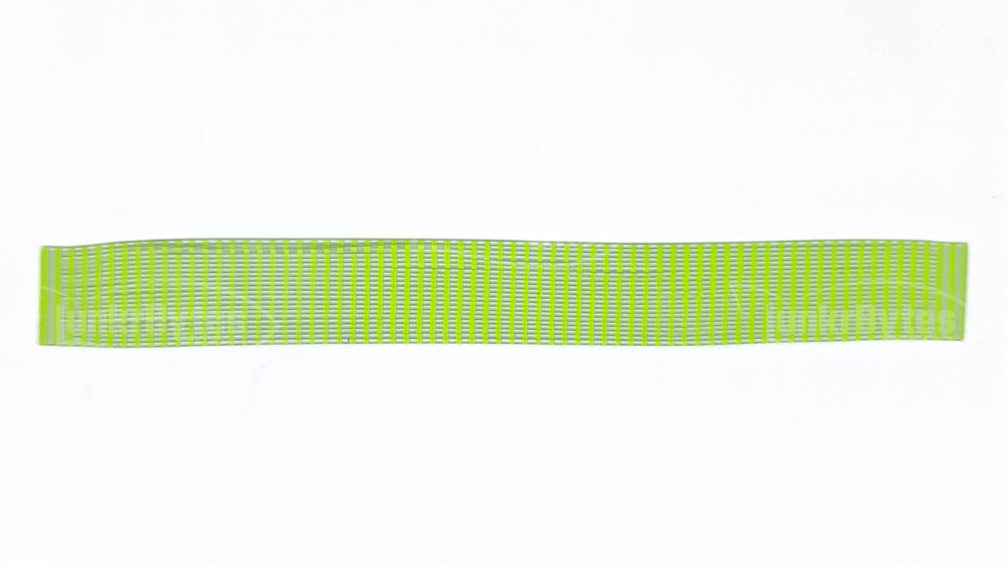 Clear / Chartreuse Stripe Silicone Skirt Tab (8818-250)
