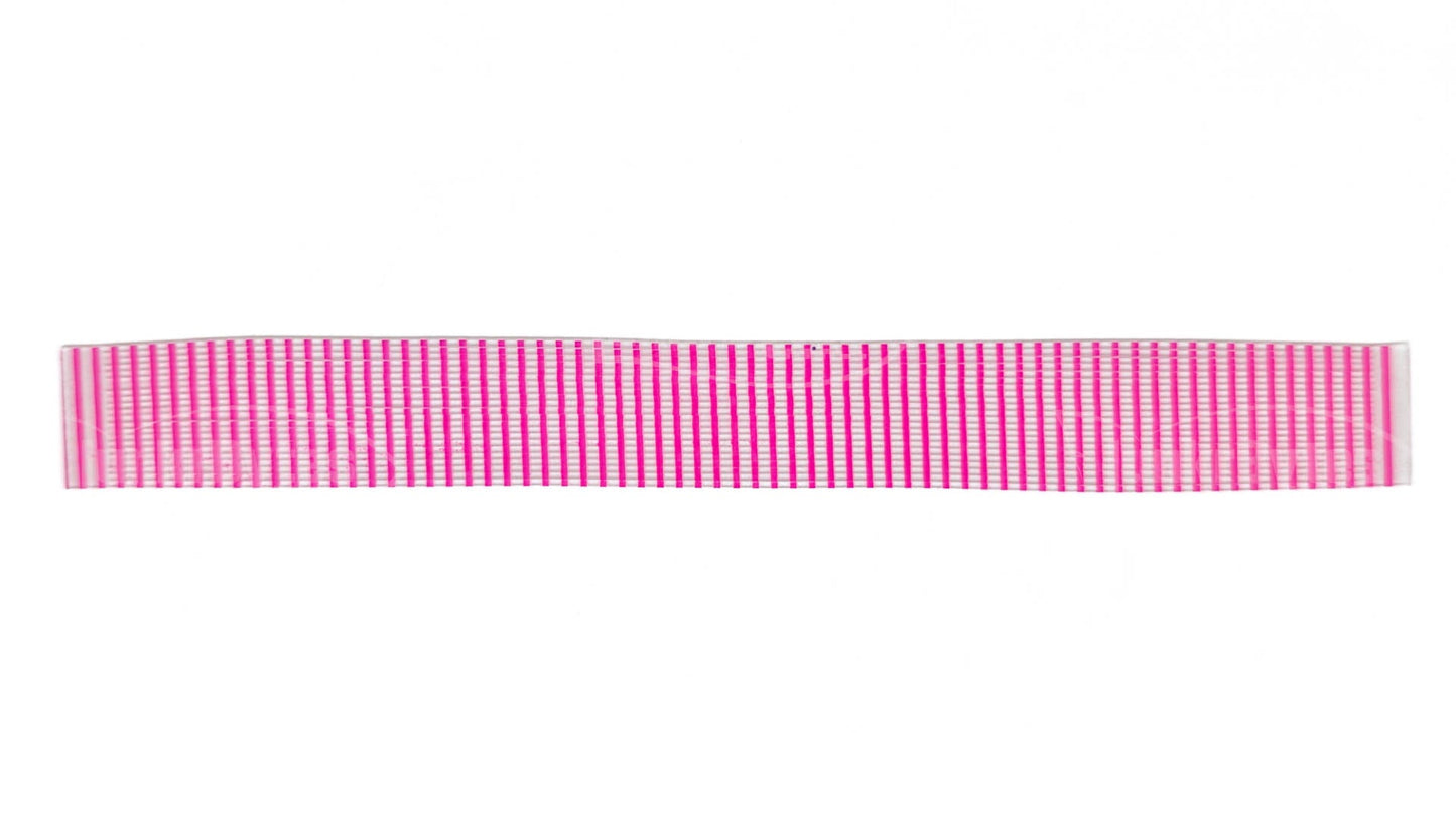 Clear / Pink Stripe Silicone Skirt Tab (8818-256)
