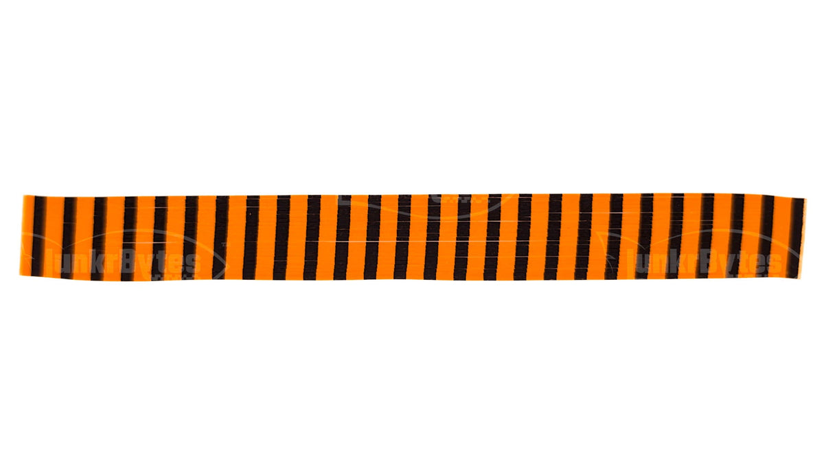 Tangerine Orange / Black Wide Zebra Stripe Silicone Skirt Tab – Reaction Strike Trigger for Bass (8818-X001)
