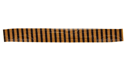 Copper Brown / Black Wide Zebra Stripe with Black & Gold Flake Silicone Skirt Tab, Crawfish Pattern for Bass (8818-X002)