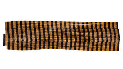 Copper Brown / Black Wide Zebra Stripe with Black & Gold Flake Silicone Skirt Tab, Crawfish Pattern for Bass (8818-X002)