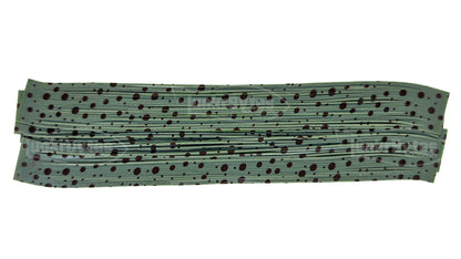 Green Pumpkin / Blue Interference / Brown Dots Silicone Skirt Tab – Bluegill Pattern for Bass (8825-139-X001)