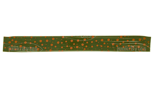 Green Pumpkin / Pumpkin Orange Dots Silicone Skirt Tab, Crawfish Pattern for Bass (8825-139-X002)