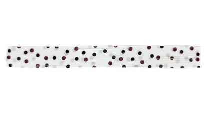 White With Purple / Black Polka Dots Silicone Skirt Tab – Reaction Strike Trigger for Bass (8825-566-X003)