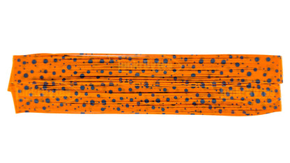 Tangerine Orange / Steel Blue Polka Dots Silicone Skirt Tab – Bluegill Pattern for Bass (8825-X001)