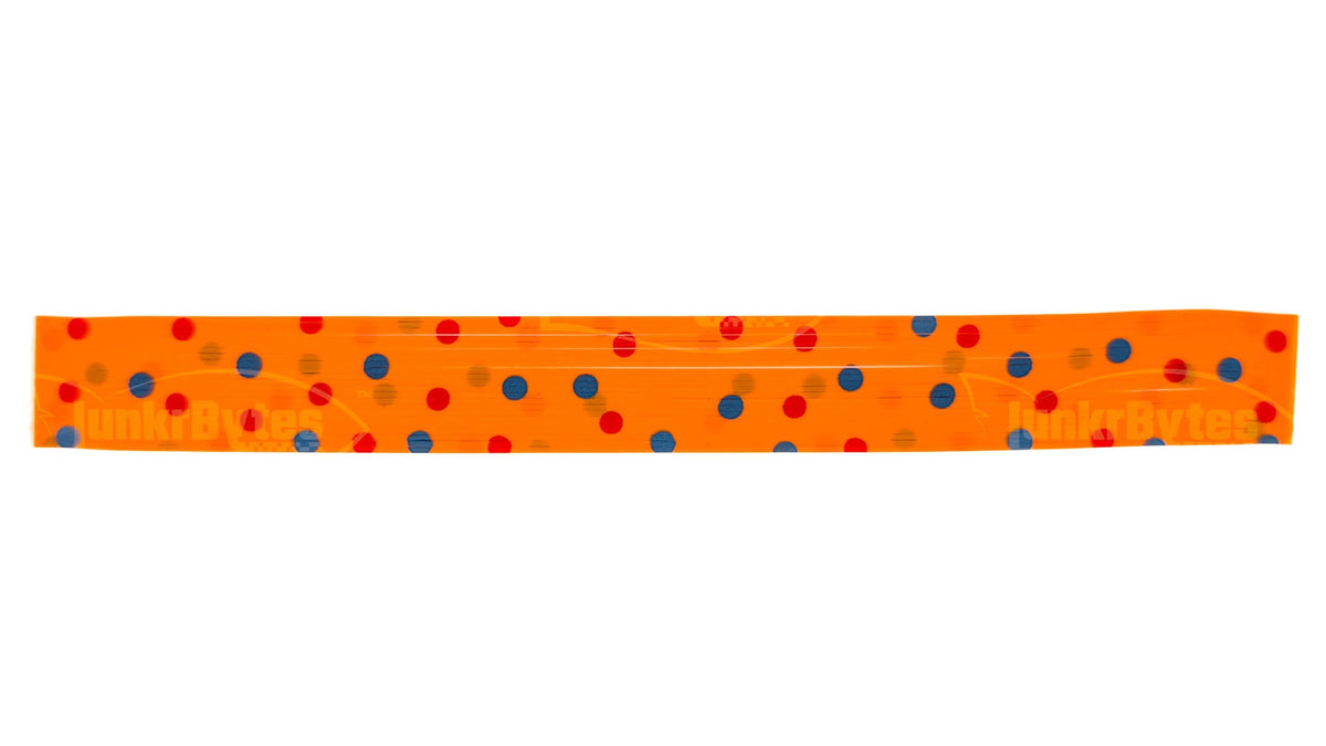 Tangerine Orange / Steel Blue / Cherry Red Polka Dots Silicone Skirt Tab – Reaction Strike Trigger for Bass (8825-X002)