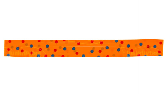 Tangerine Orange / Steel Blue / Cherry Red Polka Dots Silicone Skirt Tab, Reaction Strike Trigger for Bass (8825-X002)
