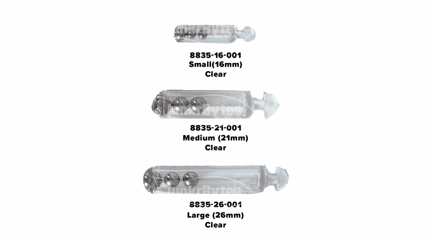 8835-16-001 clear small 16mm plastic rattle