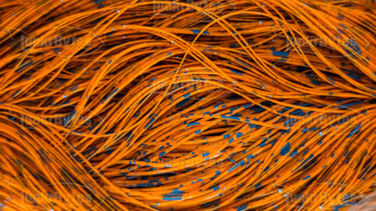 Tangerine Orange / Steel Blue Chameleon with Blue Flake Silicone Skirt Tab, Bluegill Pattern for Bass (8852-X001)