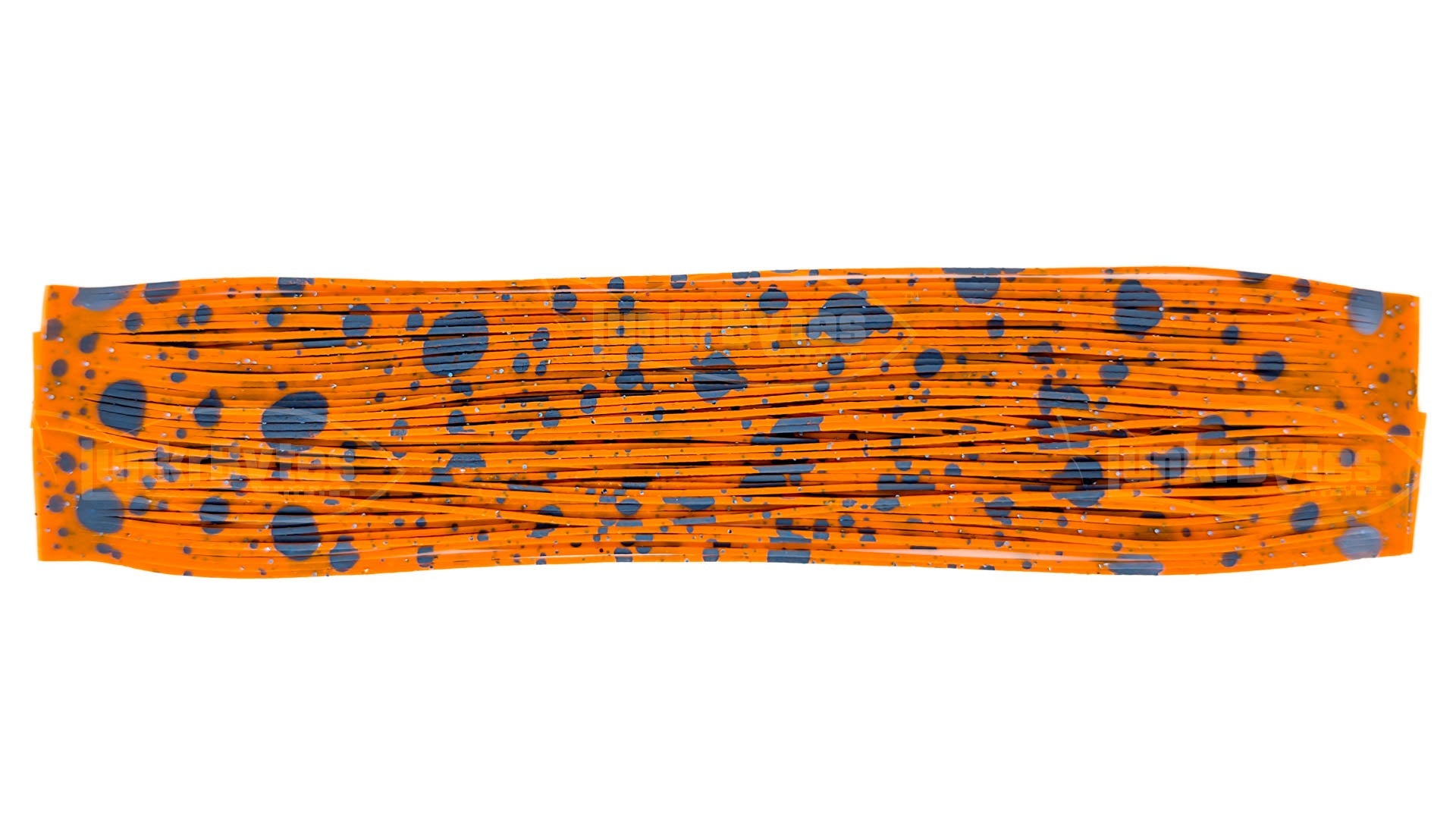 Tangerine Orange / Steel Blue Chameleon with Blue Flake Silicone Skirt Tab, Bluegill Pattern for Bass (8852-X001)