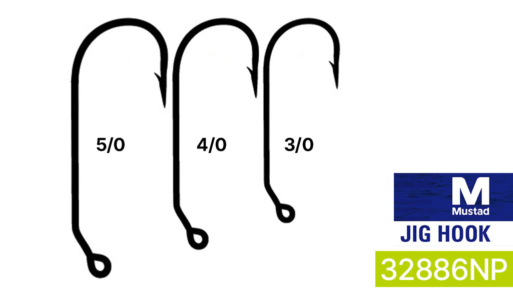 Mustad UltraPoint 30° Round Bend Jig Hook – Black Nickel (32886NP-BN)