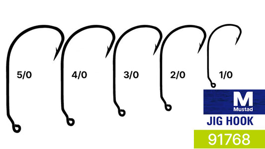 Mustad UltraPoint 28° Wide Gap Jig Hook – Black Nickel (91768-BN)