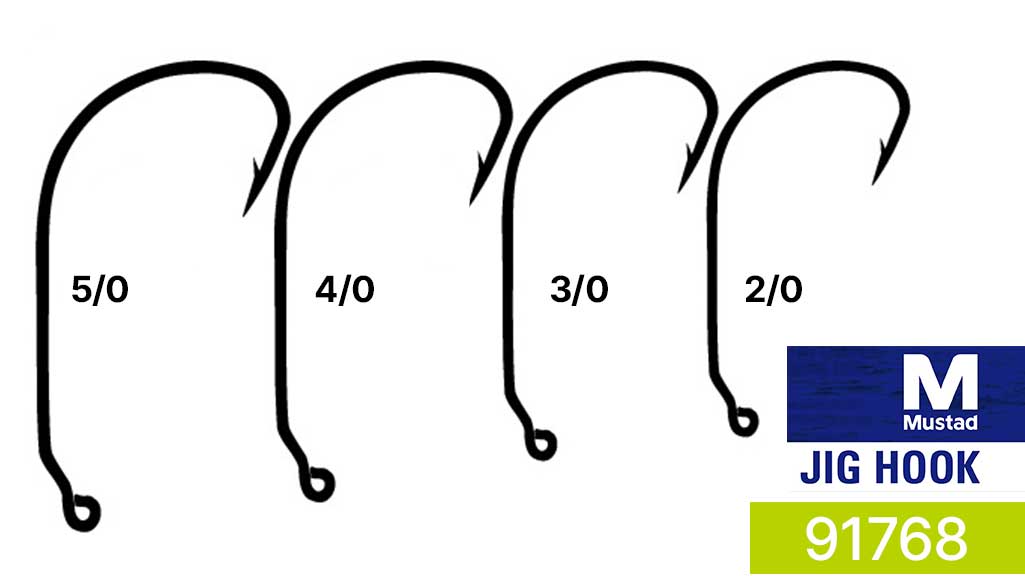 Mustad UltraPoint 28° Wide Gap Jig Hook – Black Nickel (91768-BN)