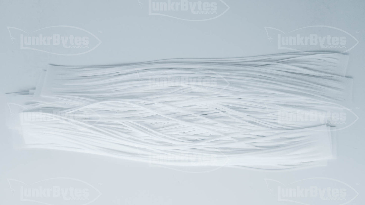 Pure White Silicone Skirt Tab – Shad Imitation for Bass (8801-020)