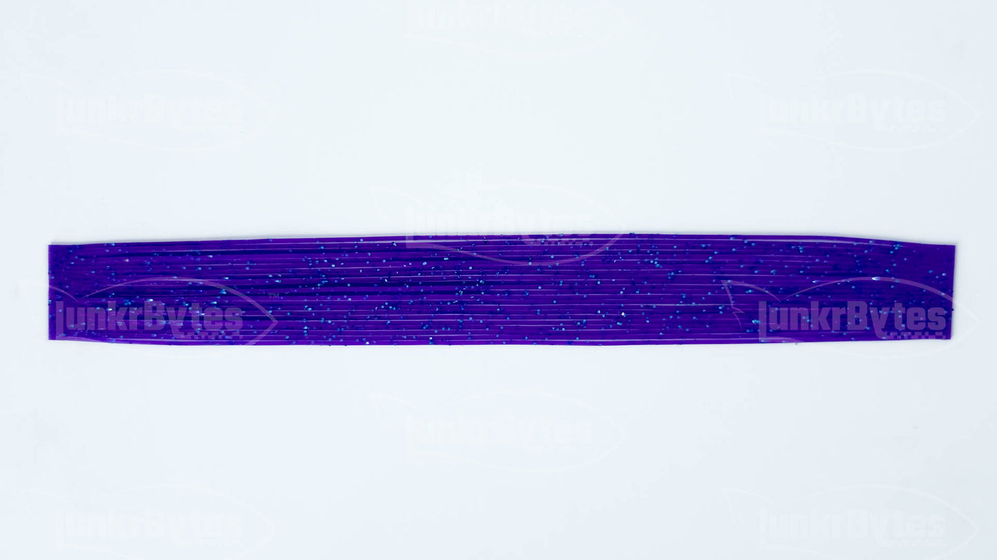 Purple / Blue Flake Silicone Skirt Tab with Flake – Reaction Strike Trigger for Bass (8801-028)