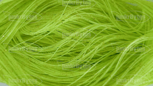 Chartreuse / Gold Flake Silicone Skirt Tab with Flake – Reaction Strike Trigger for Bass (8801-029)