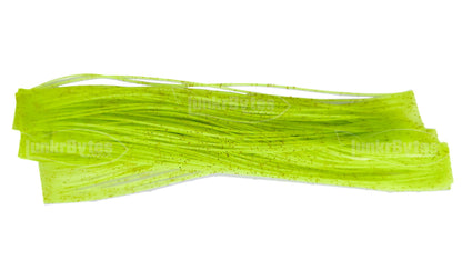 Chartreuse / Gold Flake Silicone Skirt Tab with Flake – Reaction Strike Trigger for Bass (8801-029)