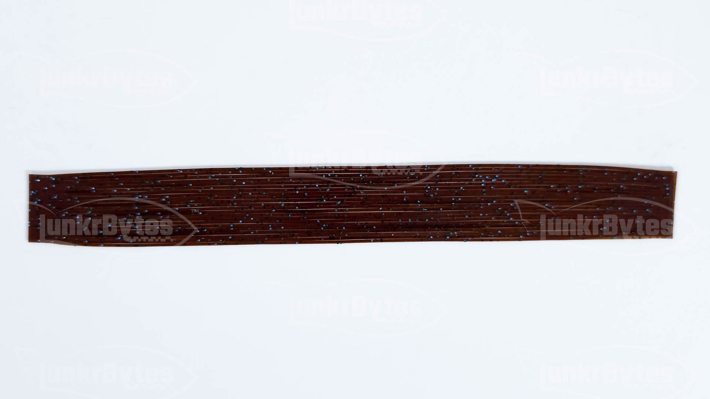 Brown / Blue Flake Silicone Skirt Tab with Flake – Crawfish Pattern for Bass (8801-042)