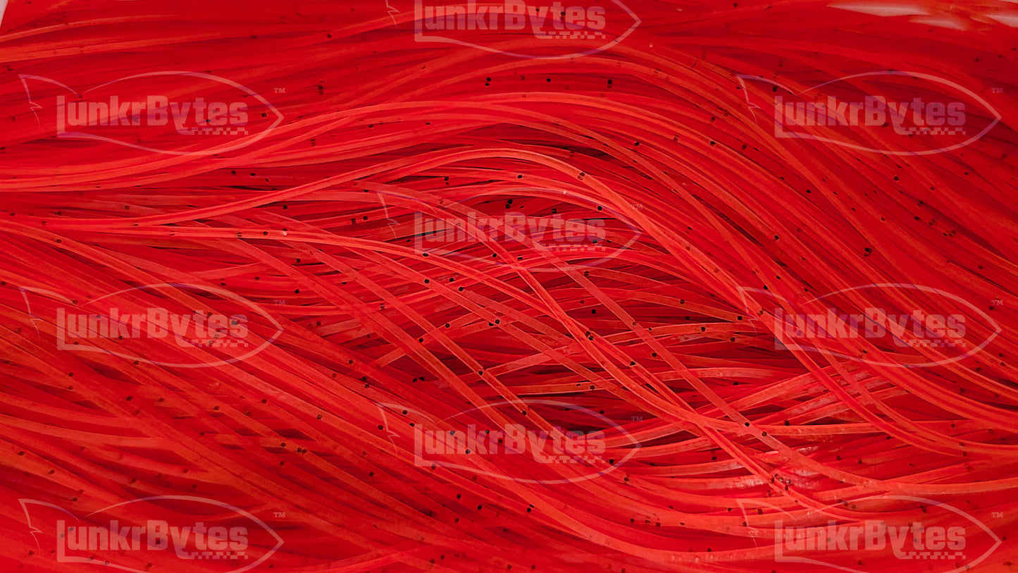 Hot Red / Black Flake Silicone Skirt Tab with Flake – Reaction Strike Trigger for Bass (8801-047)