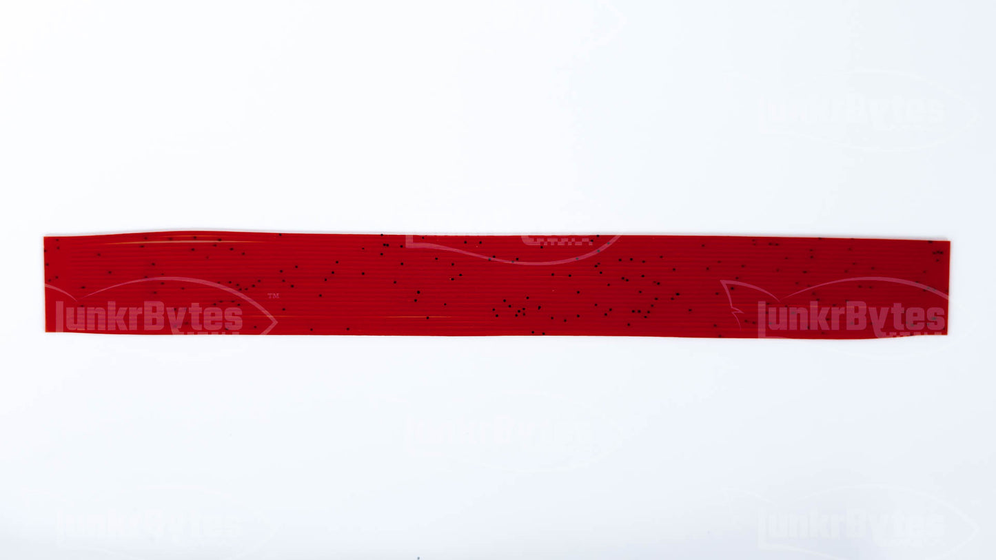 Hot Red / Black Flake Silicone Skirt Tab with Flake – Reaction Strike Trigger for Bass (8801-047)