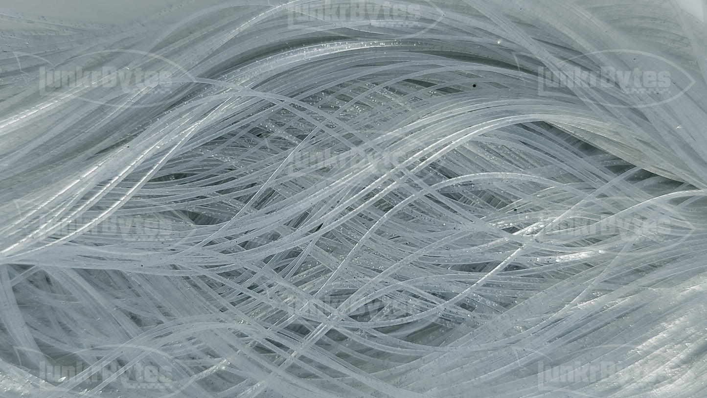 Clear / Silver Flake Silicone Skirt Tab with Flake – Shad Imitation for Bass (8801-048)
