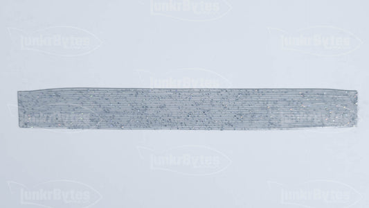 Clear / Holographic  Silver Flake Silicone Skirt Tab with Flake – Shad Imitation for Bass (8801-050)