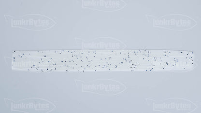Clear / Blue Interference Pepper (Black Flake) Silicone Skirt Tab with Flake – Shad Imitation for Bass (8801-051)