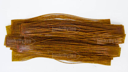 Natural Pumpkin / Red & Black Flake Silicone Skirt Tab with Flake – Crawfish Pattern for Bass (8801-066)