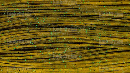 Green Pumpkin / Green & Black Flake Silicone Skirt Tab with Flake – Crawfish Pattern for Bass (8801-068)