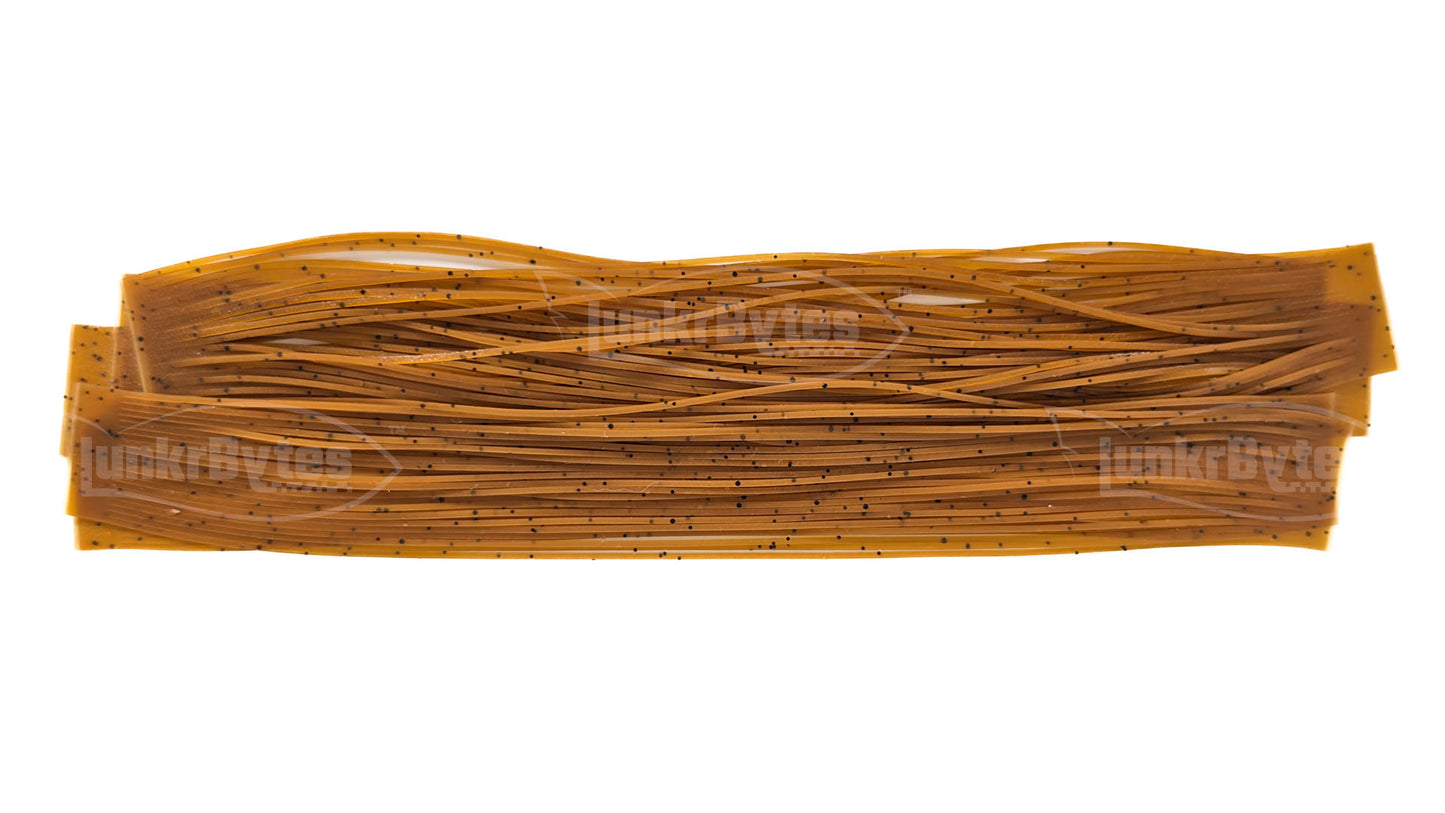 Natural Pumpkin Pepper (Black Flake) Silicone Skirt Tab with Flake – Crawfish Pattern for Bass (8801-069)