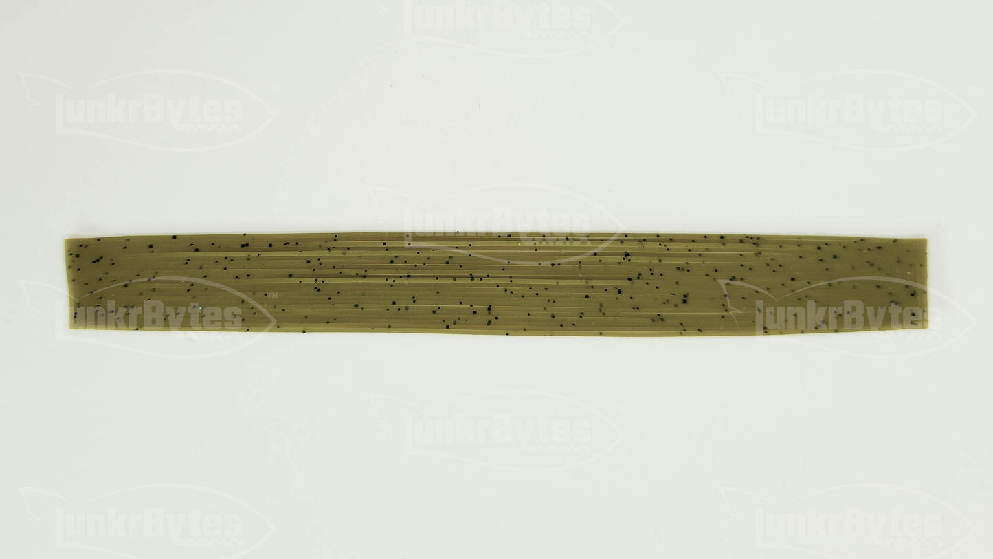 Watermelon Pepper (Black Flake) Silicone Skirt Tab with Flake – Bluegill Pattern for Bass (8801-070)